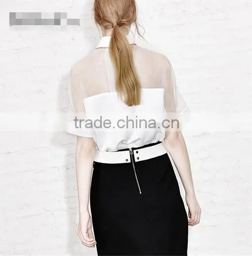 2016 Fashion White Blouse For Women With Western Style photo-2
