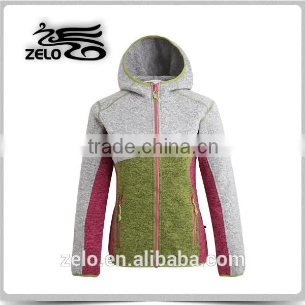 Inside Fleece Hoody Women Custom Knit Sweater photo-3