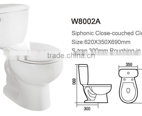 Porcelain Light Sky Blue Two Piece Toilet in China photo-2