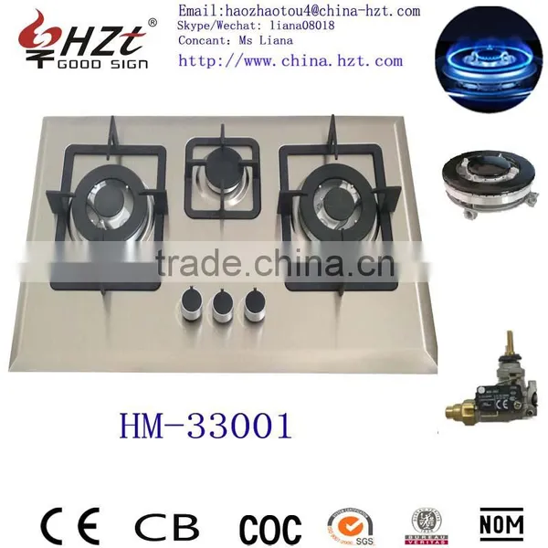 Sunflame Stainless Steel Top 3 Burner Gas Stove
