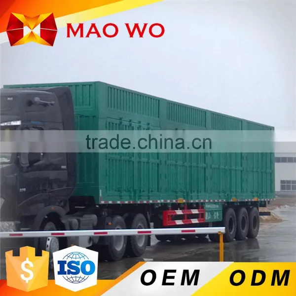 Van Type Heavy Duty Rear Dump Bulk Cargo Transporting Tipper Trailer photo-3