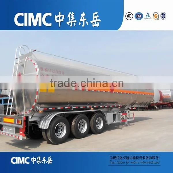 CIMC 3 Axles Aluminium Alloy Fuel Tank With Chassis Trailers photo-2