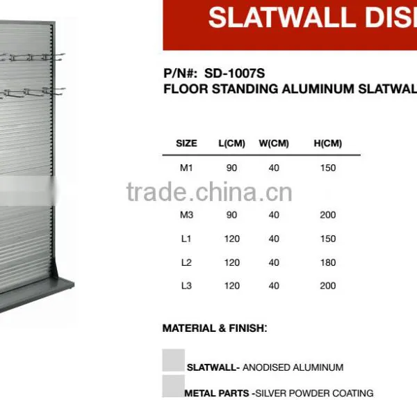 Silver Color Floor Standing Anodised Aluminium Display Rack photo-2