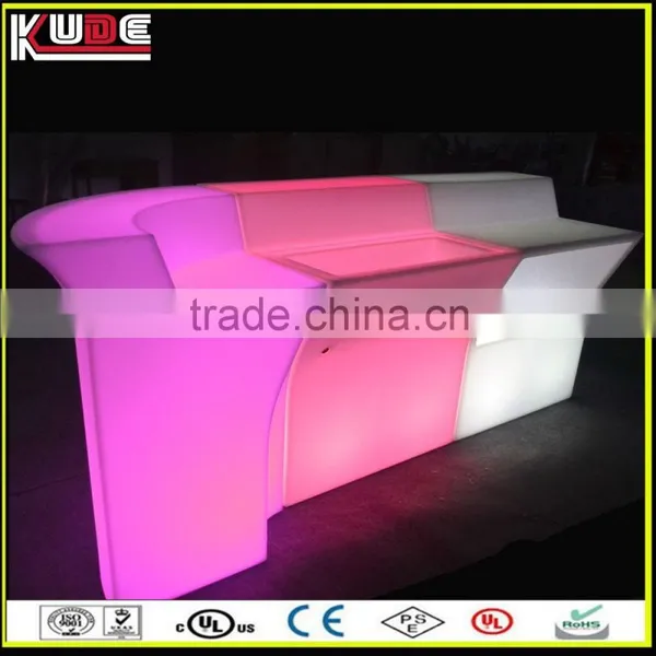 Modern Illuminated Led Plastic Portable Bar Counter Furniture for Salon photo-5