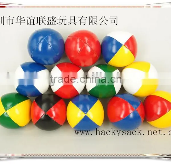 4 Panels PU Leather Juggling Balls photo-2