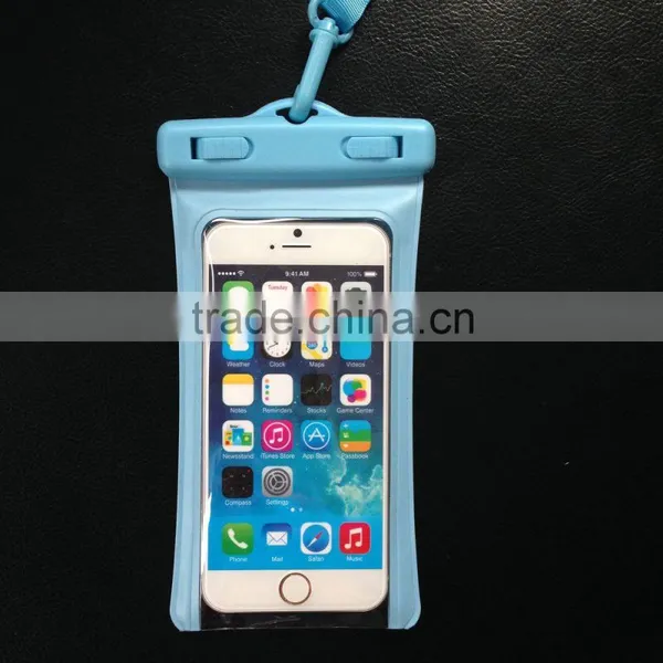 Eco-friendly 0.30mm PVC Waterproof Case With Handholder for IPhone 6, Compatible I5/5S/5C/I4/4S