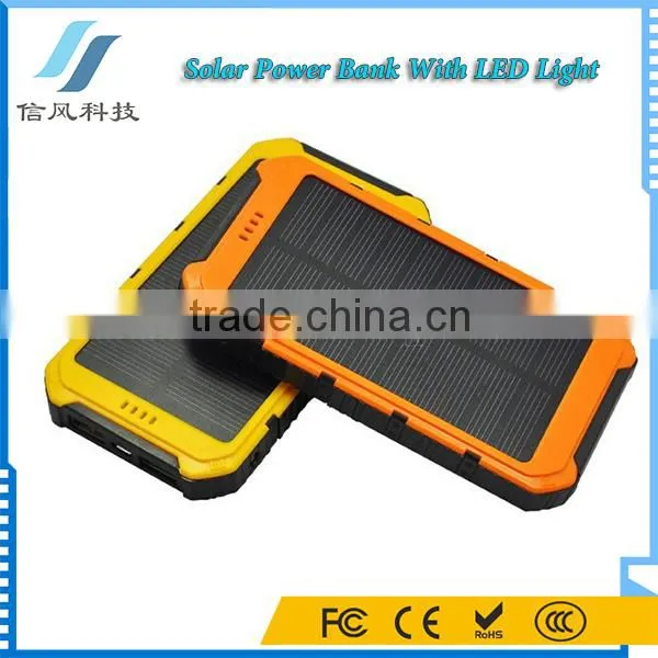 6000mAh Dual USB Solar Power Bank With LED Torch Light photo-2