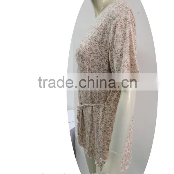 V-neck Front Gather Ribbon Trim Shortie photo-2
