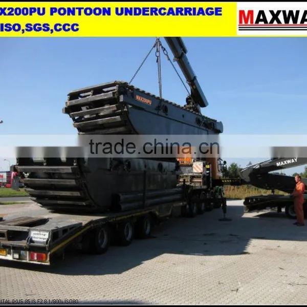 3 Chain Pontoon Undercarriage of Amphibia Excavator for Sale , Suitable to 20 to 23Ton Class Excavator , Model: MAX200PU