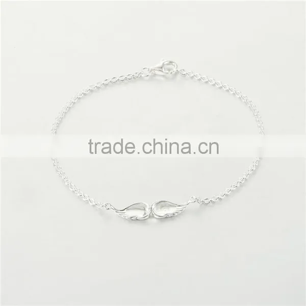 Silver Bracelet Wholesale Factory Price Angel Wing Bracelet BR002-21 photo-3