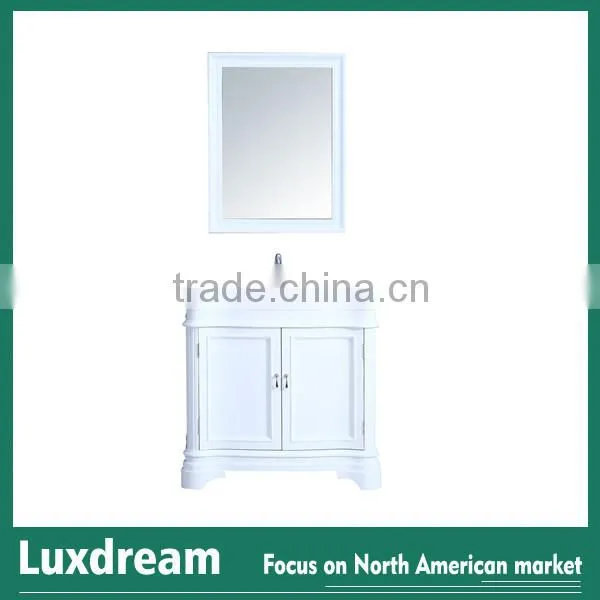 White soild wood bathroom cabinet furniture for living room