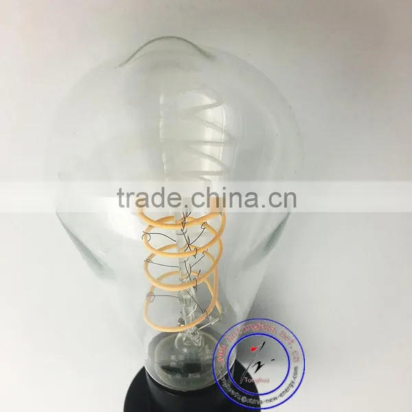 New Curly Filament LED Lamp ST64 Clear Glass Decorative Led Lights Bulb photo-3