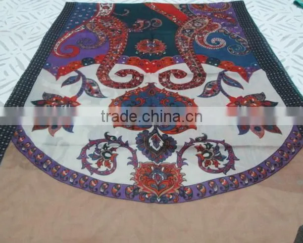 NEW DESIGN 50% SILK 50% WOOL PRINTS STOLE photo-5