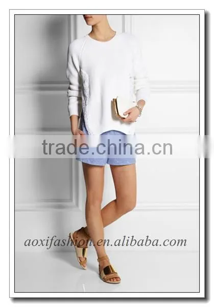 Lace Coated Blue Sunny Fashion Style Short. photo-4