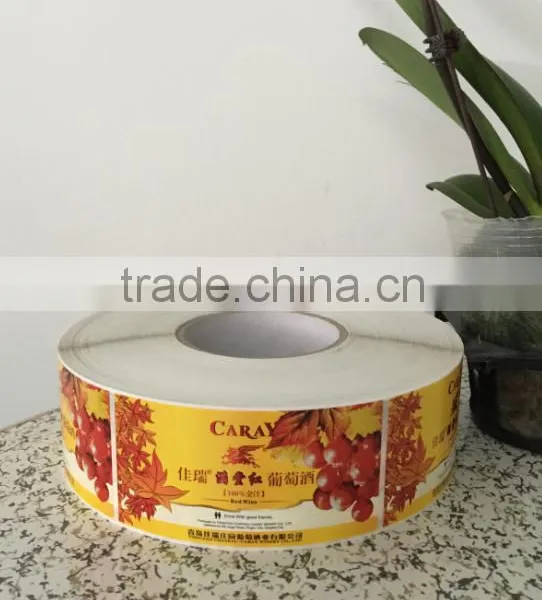 Professional Factory High Quality Rolling Red Wine Labels Self-adhesive Stickers Printing photo-3