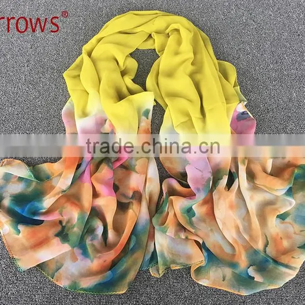 Made in Yiwu China Cheap Silk Scarf Shawls for Fashion Latest Ladies and Women photo-2