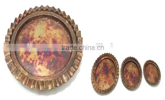 Royal Charger Plates, Copper Antique Charger Plates
