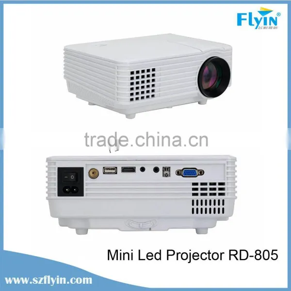 HD Multimedia LED Mini Home Theater Projector RD-805 800*480 resolution Support AV/VGA/SD/USB/HDMI input