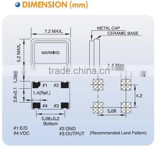 7x5mm SMD Crystal Oscillator (5V) photo-2