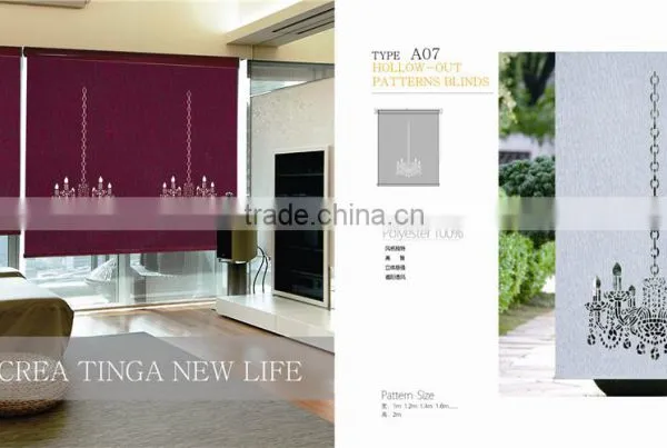 Laser -cut Roller Blinds Fabric /panel Screen Fabric /translation Shade Fabric