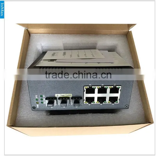 Supply OEM 6 Port 10/100/100Base TX and 3*1000M SFP Managed Industrial Fiber Optic Ethernet Switch I609A photo-2