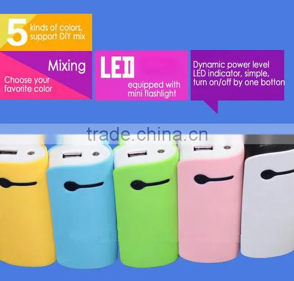 Wholesale New Online Fashion Mobile Charger 18650 Power Bank 5200mah photo-2