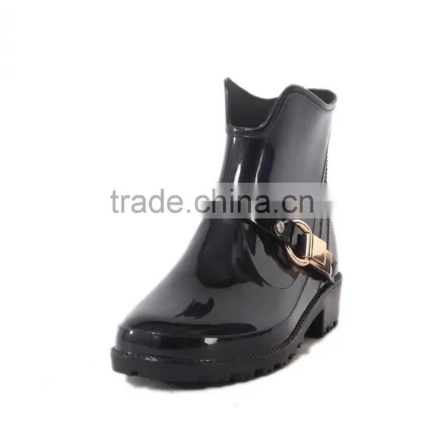 High Quality Cheap PVC Ankle Boots, Garen PVC Rain Boots for Women photo-3