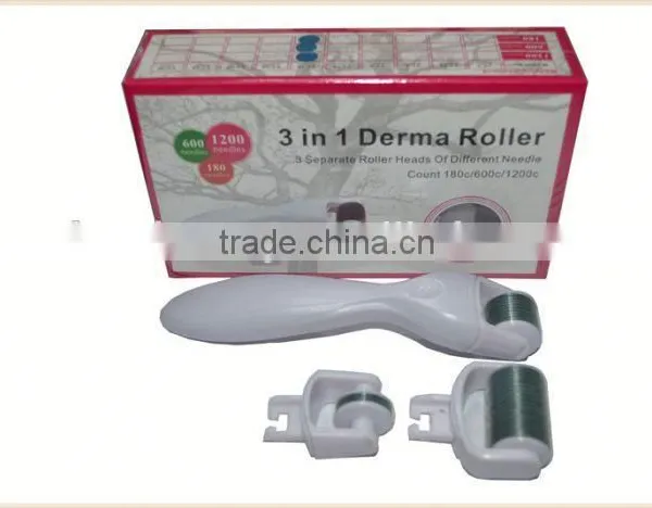 Changeable Heads China Wholesale HIgh Quality Medical Grade Derma Roller 3 in 1 Needles Derma Roller192,600,1200pins photo-2