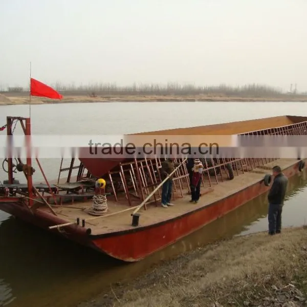 60m3 Small Self-unloading River Sand Barge Boat photo-2