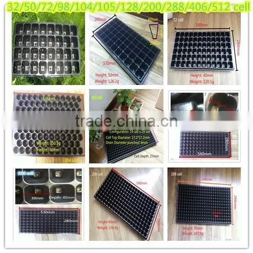 Polystyrene (PS) Plastic Seed Plug Tray With 32 to 512 Cell