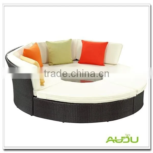 Audu Garden Furniture Sets Wicker Round Sun Bed,Round Daybed photo-3