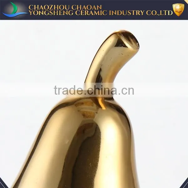 Home Living Room High-grade Ceramic Gold-plated Pear Decoration Home photo-2