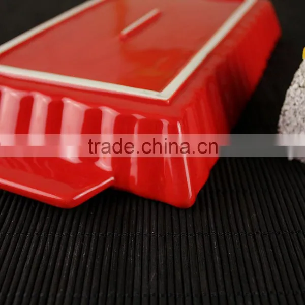 Popular Design Rectangle Shape Ceramic Plate White Porcleain Dinner Plates With Handle photo-2