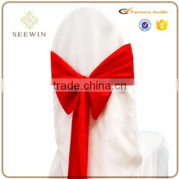 Colorful Tafetta Fabric Chair Sash for Chair Decoration photo-3