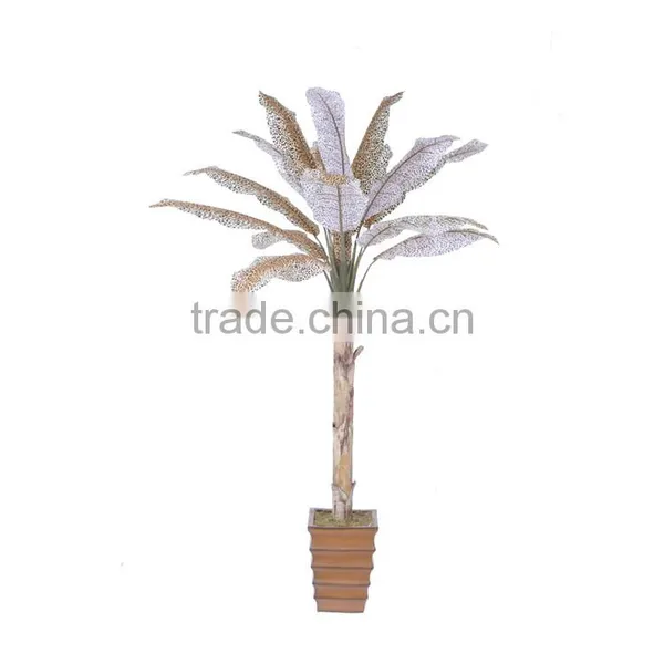 China Manufacturer Artificial Bonsai Banana Tree Leaf Plastic Fake Banana photo-3