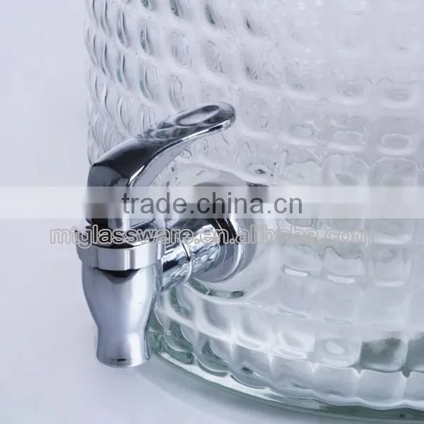 Large Capacity Machine Made Glass Juice Beverage Water Dispenser With Silver Tap photo-2