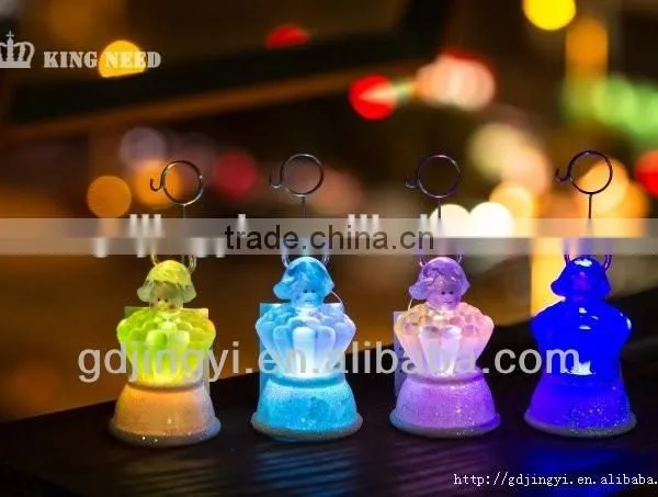 Cheap Wholesale Plastic Acrylic Led Pretty Girl Businese Card Holder photo-2