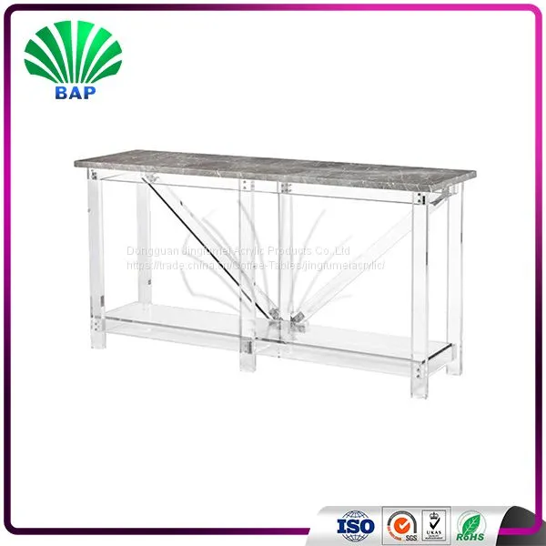 New Design Italian Console Table Simple Dressing Table Clear Acrylic Side Table photo-2
