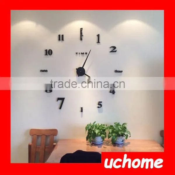UCHOME Modern Home Decoration 3D DIY Sticker Wall Clock photo-3