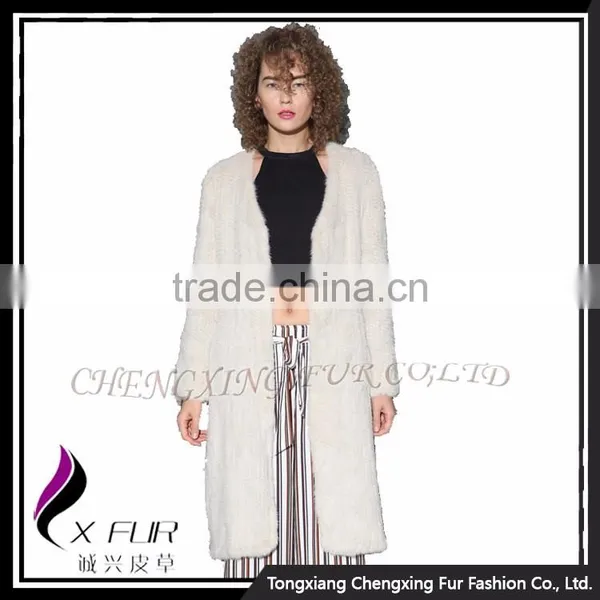 CX-G-A-49A Ladies Hand Knitted Mink Fur 2017 New Coat photo-4