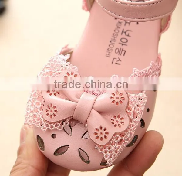 Zm35471a Girls Sandals 2017 School Princess Bowknot Shoes photo-5