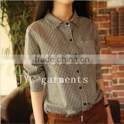 Twill Double Collar Women Formal Shirts photo-6