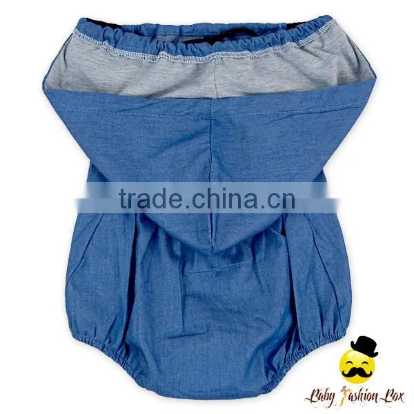 HYB172 Yihong 2017 New Design Designer Punjabi Suits Denim Hooded Toddle Girls Casual Wear Baby Girl Romper photo-6