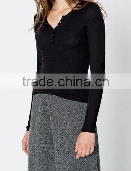 Runwaylover EY2329B Hot Sale 2017 Ladies Fashion Knitted Slim T-Shirts photo-2