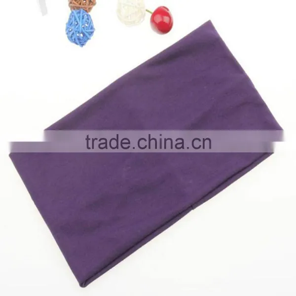 Candy Color Women Yoga Wide Elastic Towel Headband In Stock photo-6