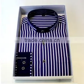 100% Cotton New Button Down Shirts ,fashion Pinstripe Long Sleeve Shirts for Men,OEM Service for Men's Shirts photo-2