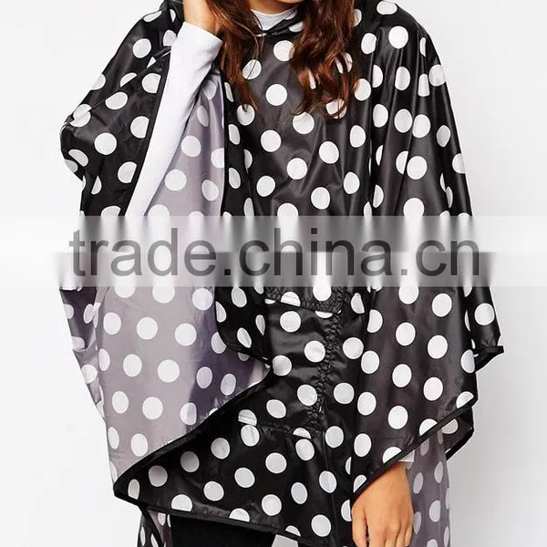 All Over Polka Dot Ladies Hooded Poncho photo-2