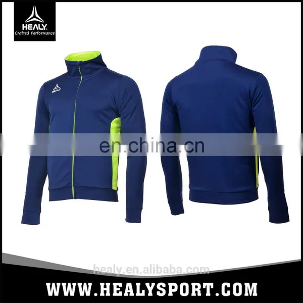 Healy Sportswear Training Sets Soccer Football Navy Blue Tracksuit Slim Men photo-2