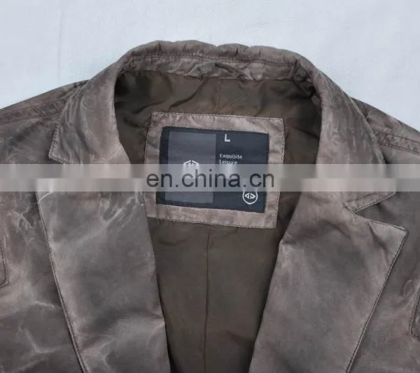 2015 Lastest Fashion Suit Style Slim Fit Leather Jacket photo-4