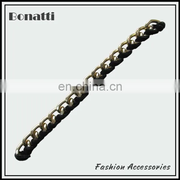 Aluminum Curb Chain With Flannelette for Garment